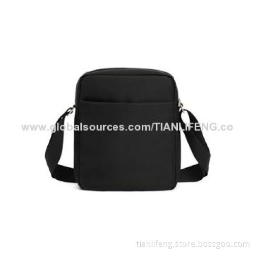 Canvas leather messenger travel shoulder bag for men